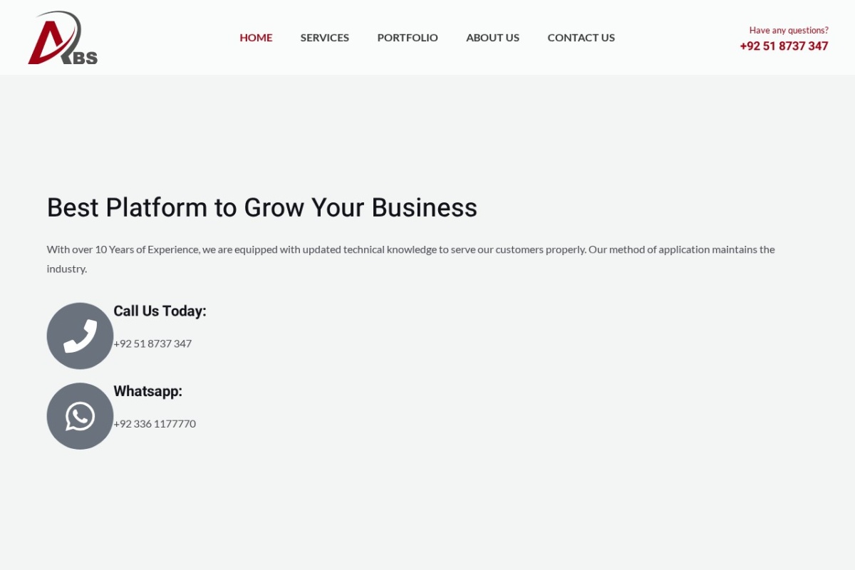 Associated Business Solutions website preview
