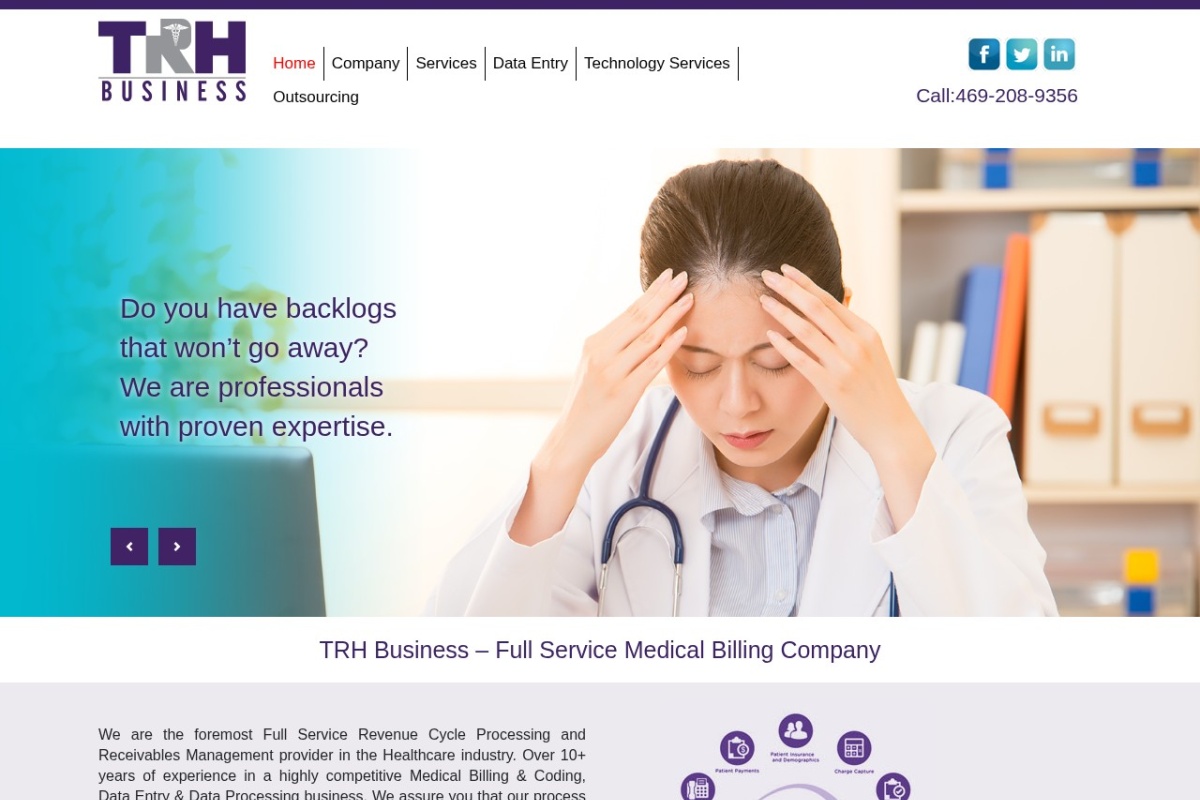 TRH Business website preview