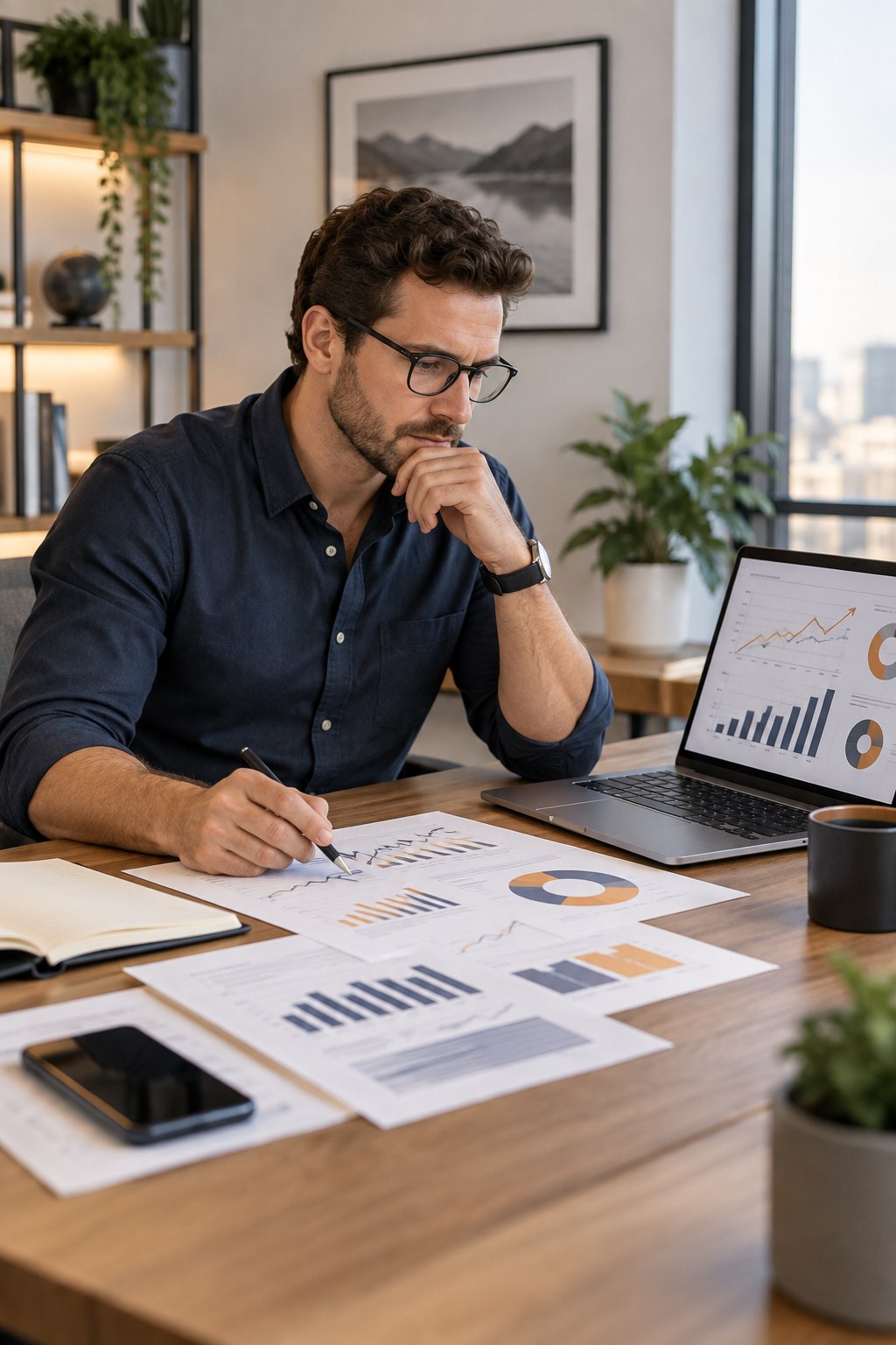 SEO strategist reviewing organic search performance